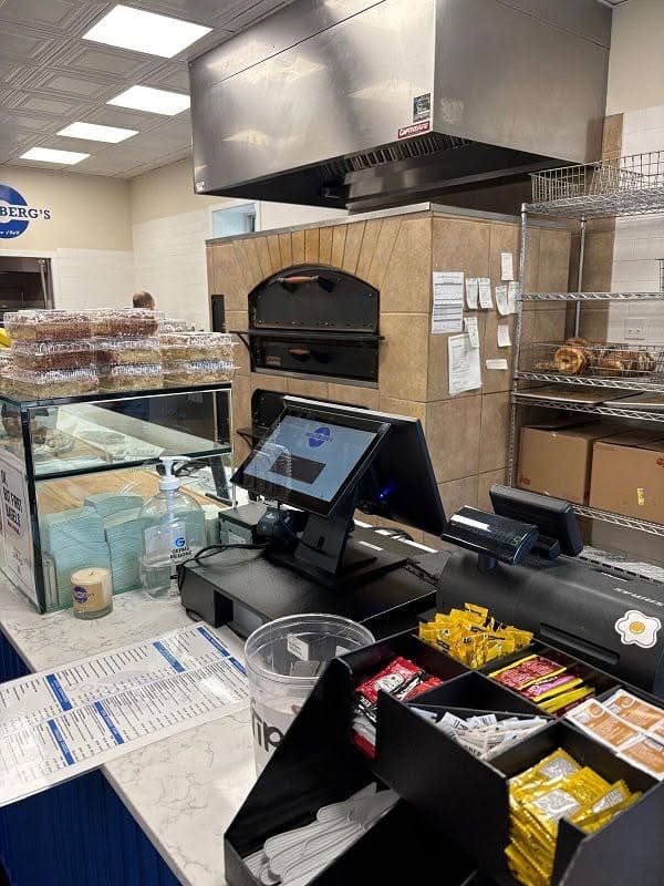 TableTurn POS set up in a bakery and pizza kitchen counter
