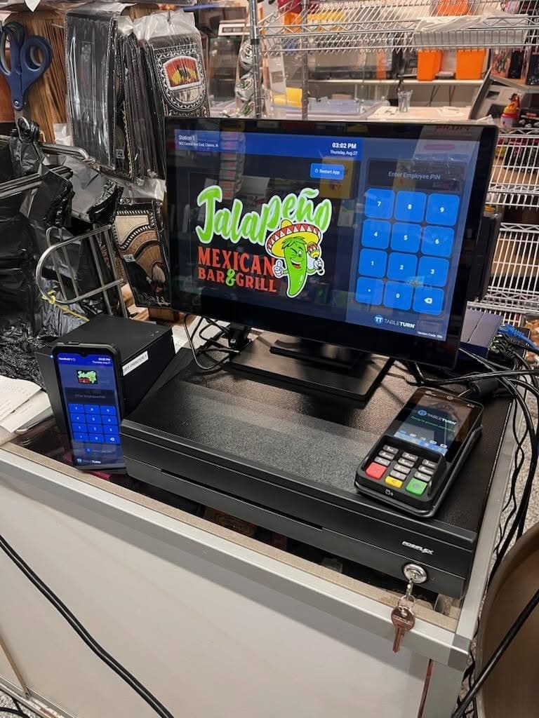 TableTurn POS running at Jalapeño Mexican Bar & Grill